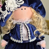 Чайная барышня синий бархат
